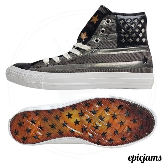 Converse Chuck Taylor Shoes Men\'s Size 7.5 American Studded Flag High-top New main image 6
